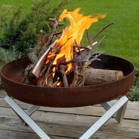 Can you put a fire pit on decking?